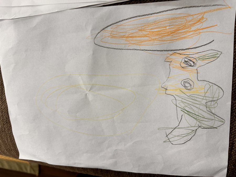 Child's drawing of a king