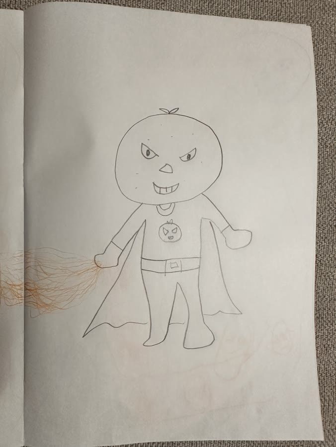 Child's sketch of Mikanman